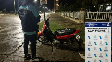 Recuperan moto robada en la Villa Balnearia: dos menores fueron aprehendidos tras una persecución
